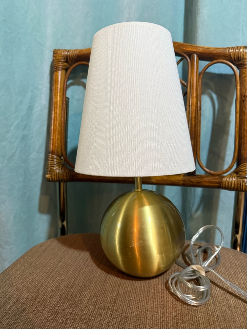 KATE SPADE Sphere Base Table Lamp 15 3/4" Brushed Gold Ball Design